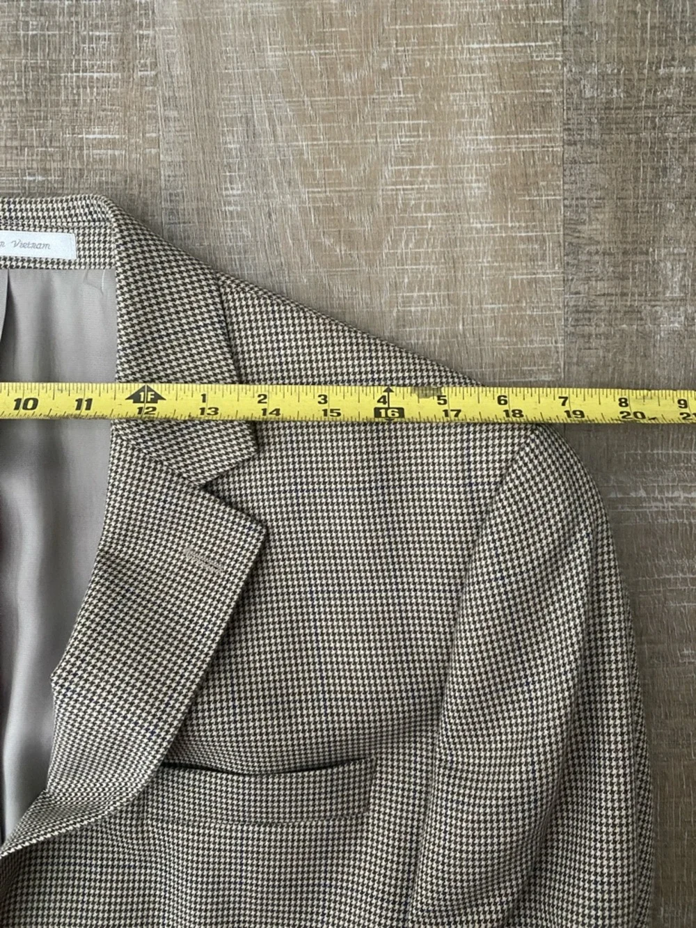 Michael Kors Men’s Blazer Sport Coat 40R Houndstooth Plaid Suit Jacket Classic